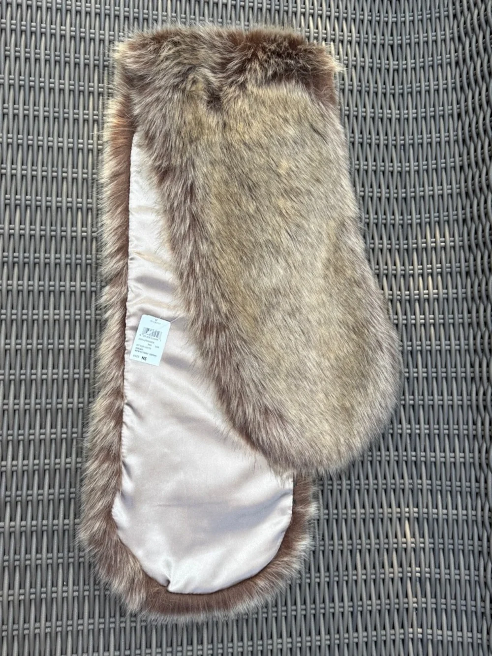 Faux Fur Scarf Collar - Taupe Brown - NWT